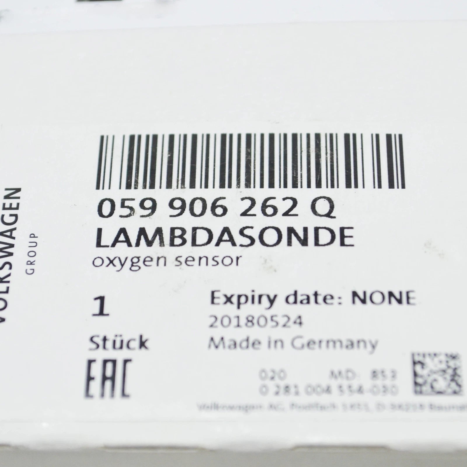 NEW AUDI Q5 8R LAMBDA OXYGEN SENSOR 059906262Q ORIGINAL
