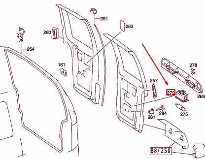 NEW MERCEDES-BENZ VITO W638 REAR LICENSE PLATE LAMP A6388200356 ORIGINAL