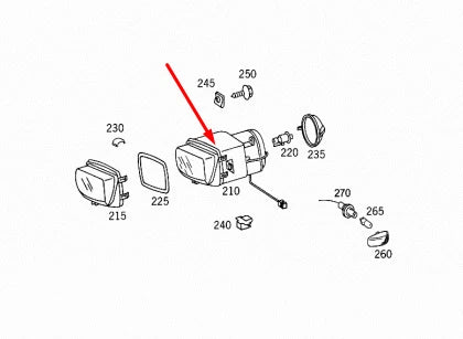 NEW MERCEDES-BENZ SL R129 FRONT RIGHT FOG LIGHT A1298201256