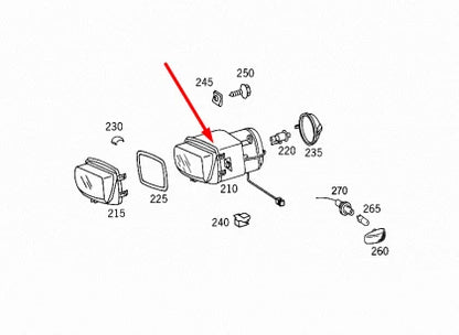 NEW MERCEDES-BENZ SL R129 FRONT RIGHT FOG LIGHT A1298201256