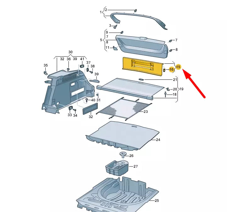 NEW VW ARTEON 3H7 TRUNK LOCK CARRIER TRIM COVER 3G7863459B82V ORIGINAL