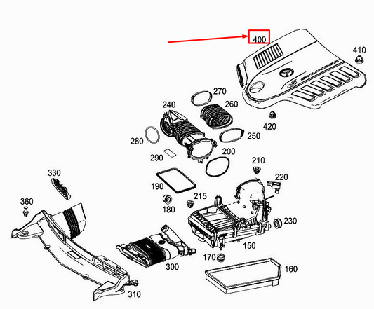 new mercedes-benz cls c257 engine cover a2560103403 original