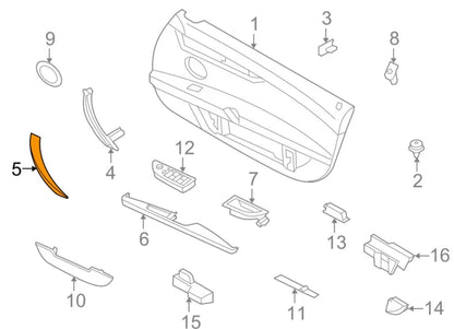 NEW BMW Z4 E89 INTERIOR FRONT RIGHT HANDLE PULL COVER TRIM 51419186733