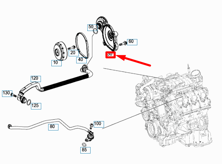 NEW MERCEDES-BENZ ML W166 ENGINE CRANKCASE VENT VALVE A2760100331 ORIGINAL