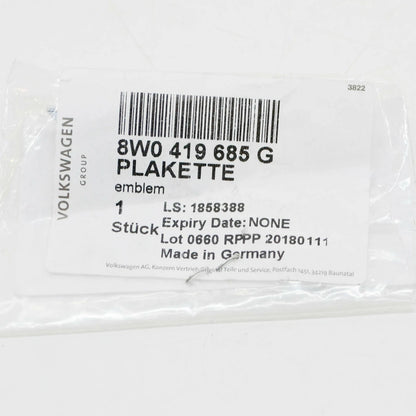 NEW AUDI A3 RS3 STEERING WHEEL EMBLEM 8W0419685G