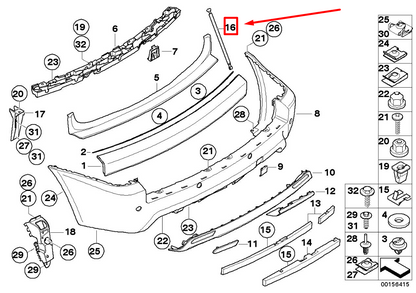 new bmw x3 e83 trunk lid gas pressurized spring 51243414711 3414711 original