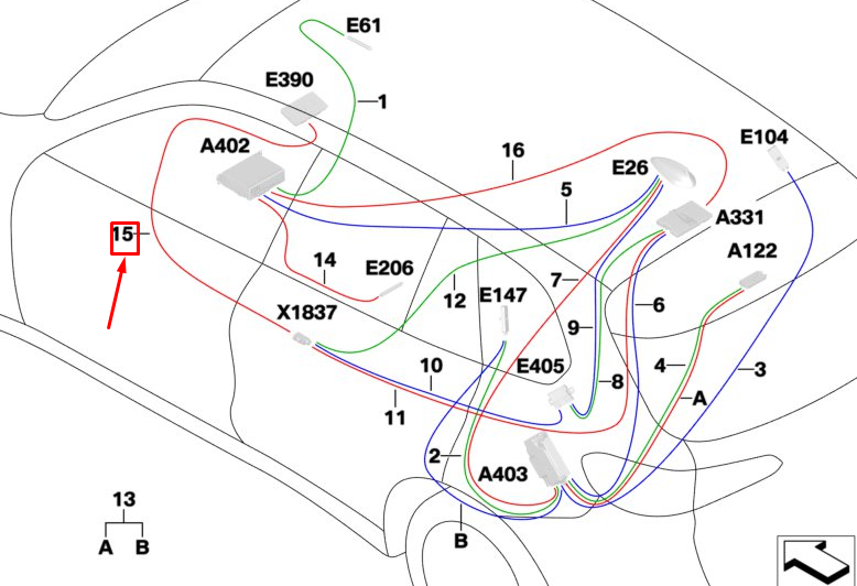 new bmw x7 g07 aerial telephone repair module harness 61118714530 original