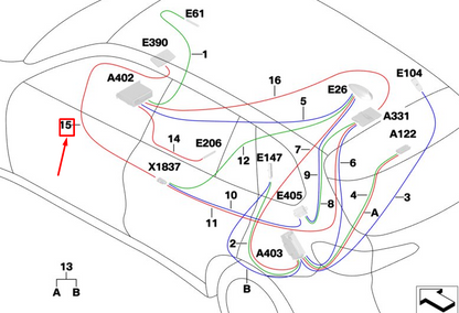 new bmw x7 g07 aerial telephone repair module harness 61118714530 original