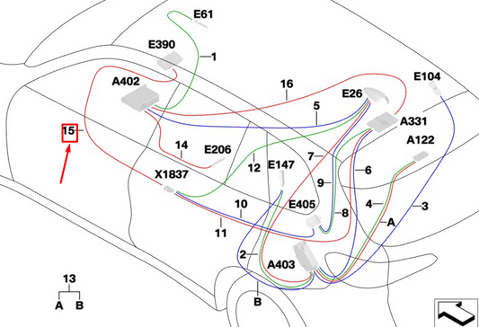 new bmw x7 g07 aerial telephone repair module harness 61118714530 original
