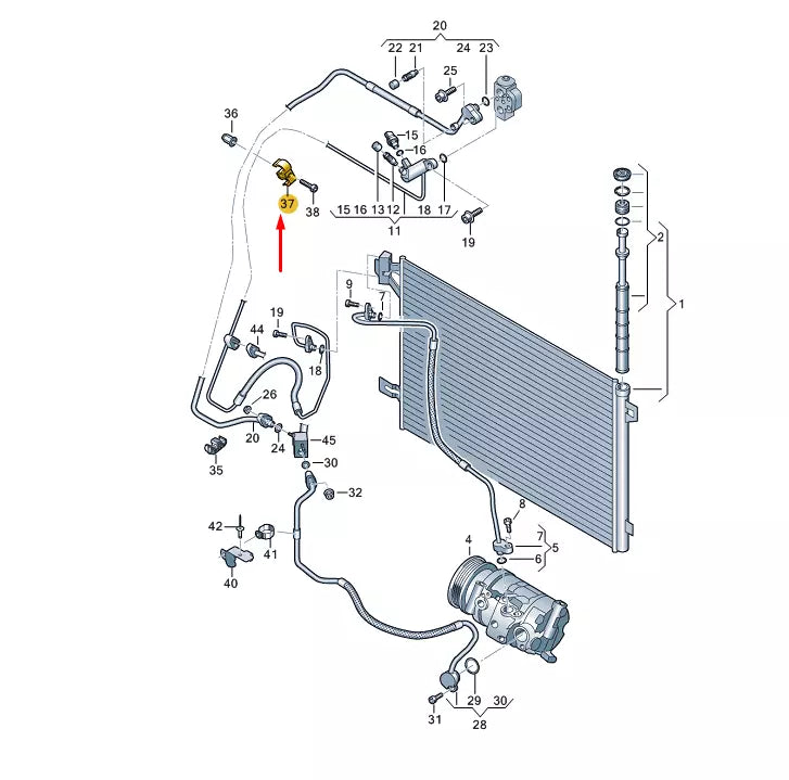 NEW VW TRANSPORTER VI T6 REFRIGERANT LINE DUAL CLIP 7E0820775