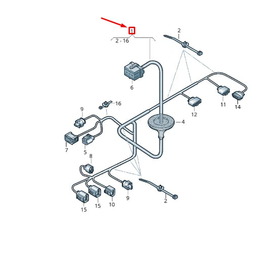 NEW VW TRANSPORTER T6 ADDITIONAL HEATER UNIT WIRING HARNESS 7E0971478DR