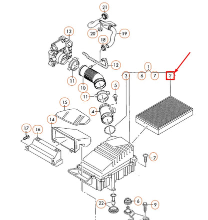 NEW AUDI A3 8P AIR FILTER ELEMENT 1K0129620B