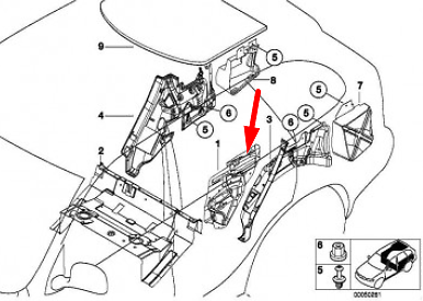new bmw x5 e53 rear left door sound insulation 51488403041 8403041 original