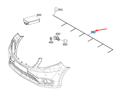 NEW MERCEDES-BENZ VITO W447 FRONT RADAR SENSOR ELECTRIC LINE A4475408950