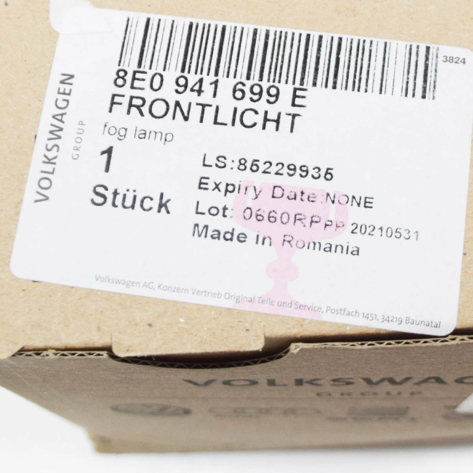 NEW AUDI A3 8P FRONT LEFT FOG LIGHT 8E0941699E