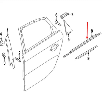 NEW AUDI A4 B8 REAR LEFT WINDOW TRIM 8K0839477F