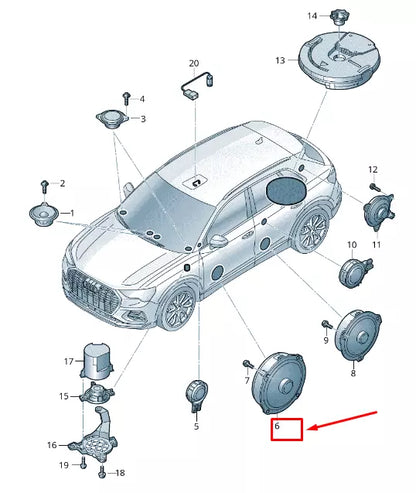NEW AUDI Q3 F3 FRONT DOOR BASS LOUDSPEAKER 83A035415A