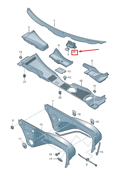 NEW AUDI RS7 SPORTBACK 4G WATER DEFLECTOR BRACKET 4G0819967