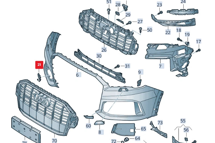 NEW AUDI Q7 4M FRONT BUMPER TOW HOOK EYE CAP COVER 4M0807241D9B9 ORIGINAL