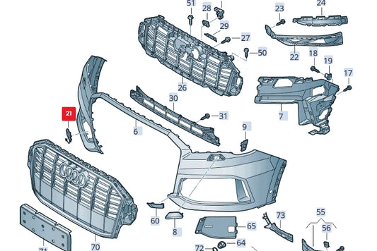 NEW AUDI Q7 4M FRONT BUMPER TOW HOOK EYE CAP COVER 4M0807241D9B9 ORIGINAL