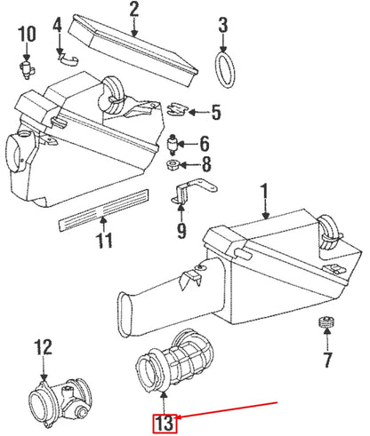 NEW MERCEDES-BENZ SL R129 RIGHT INTAKE PIPE A1201411490 ORIGINAL