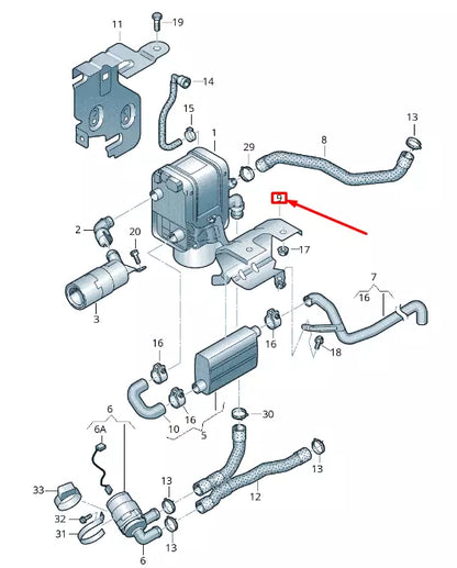NEW VOLKSWAGEN CADDY 2K MK3 AUXILIARY HEATER BRACKET 1K0819471AB