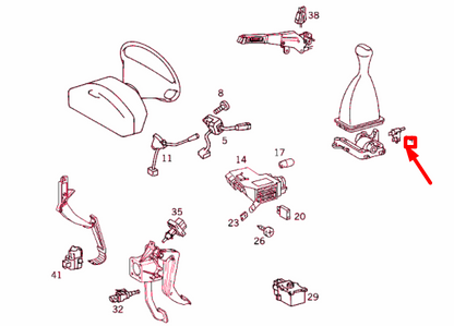 NEW MERCEDES-BENZ SLK R170 BACK-UP LIGHT SWITCH A2025450114 ORIGINAL