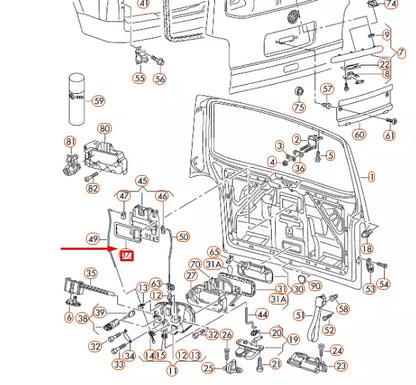 NEW VW TRANSPORTER T5 REAR LID INTERIOR TRIM PLATE 7H0827699A9B9 ORIGINAL