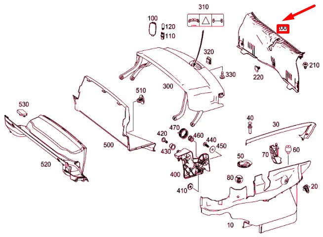 NEW MB SLK R172 LOADING EDGE LINING LOADING SILL A17269000419051 ORIGINAL