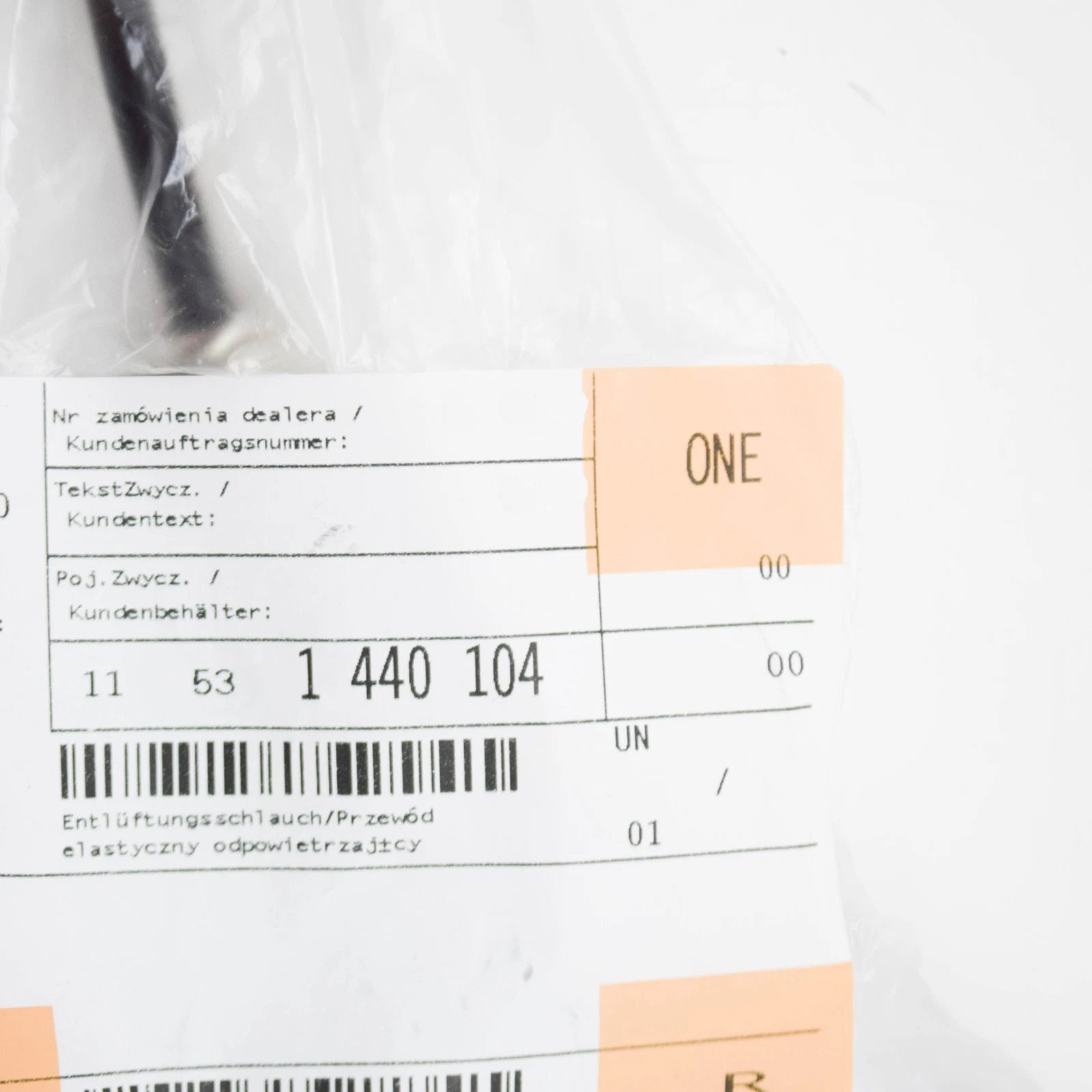 NEW BMW 7 E38 RADIATOR WATER HOSE 11531440104 1440104 ORIGINAL