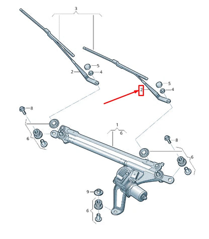 NEW AUDI Q3 F3 FRONT RIGHT WIPER ARM RHD 83C955408A 1P9 83C955408A1P9