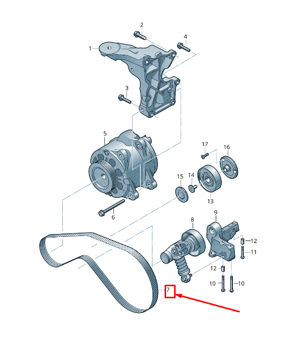 new audi a6 avant c6 accessory drive belt 079903137t original