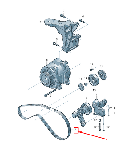 new audi a6 avant c6 accessory drive belt 079903137t original