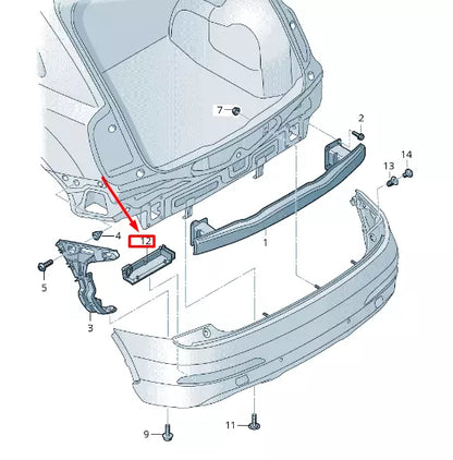 NEW AUDI RSQ3 8U REAR RIGHT LOWER TAIL LIGHT FOAM FILLER PIECE 8U0807252
