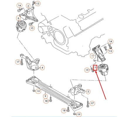NEW AUDI A6 C6 LEFT SIDE ENGINE ELECTRIC HYDRO-MOUNTING 4F0199379BM ORIGINAL