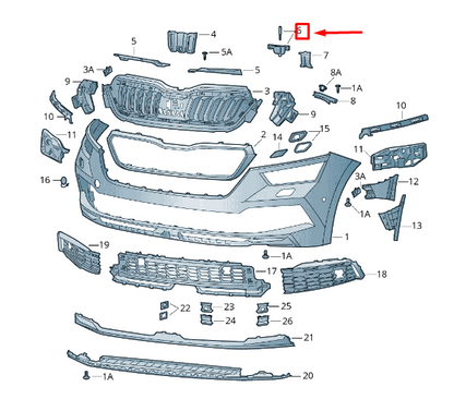 new skoda kamiq front bumper support element 658807599 original