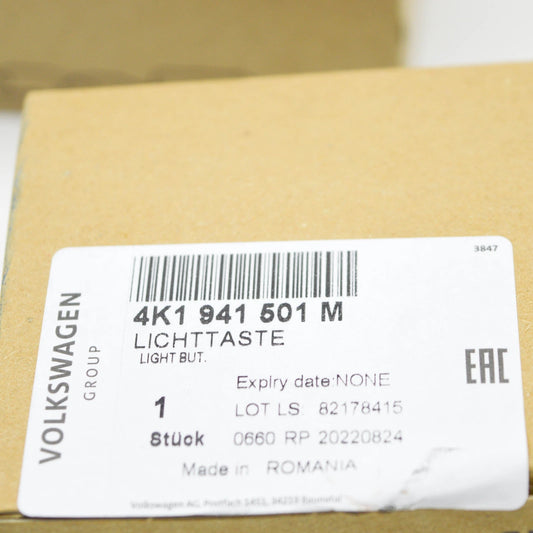 NEW AUDI A6 C8 FRONT DASH LIGHTS CONTROL SWITCH UNIT LHD 4K1941501M ORIGINAL