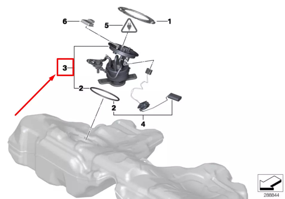 NEW BMW 5 F10 FUEL PUMP 16117260644 7260644 ORIGINAL