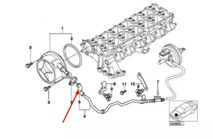 NEW BMW 5 E39 VACUUM PUMP HOSE PIPE 34331165832 1165832 2001 ORIGINAL