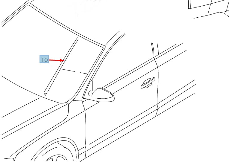 NEW AUDI A8 D4 FRONT WINDSCREEN LEFT SIDE WATER DEFLECTOR 4H085432701C ORIGINAL