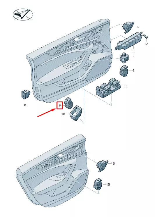 NEW AUDI A6 4A C8 TAILGATE OPEN SWITCH 4K0959833NV6