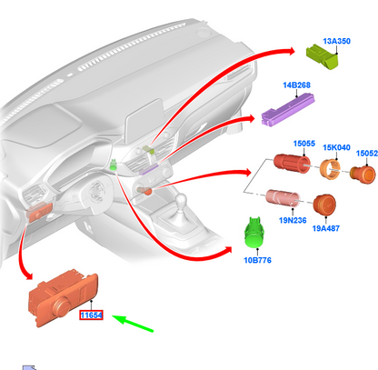 new ford kuga mk3 headlight switch assy 2664761 original