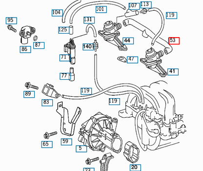 NEW MERCEDES-BENZ ML W163 ENGINE BREATHER HOSE PIPE A1122380082 ORIGINAL