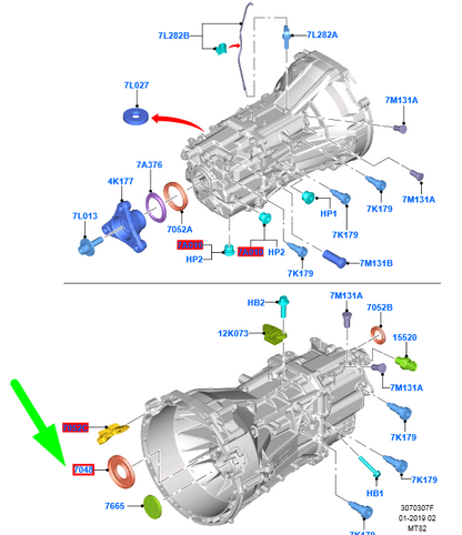 new ford transit mk4 transmission input shaft oil seal 2035081 original