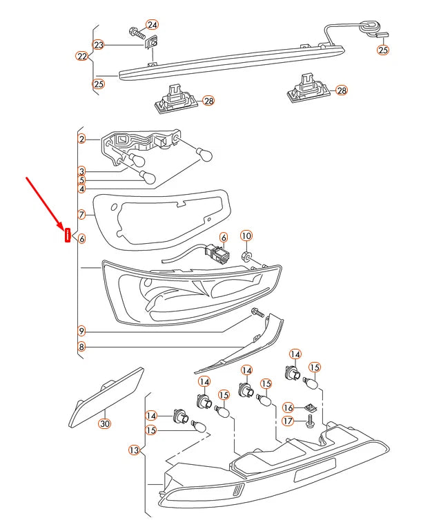 NEW AUDI Q3 8U REAR RIGHT TAIL LIGHT 8U0945094 ORIGINAL