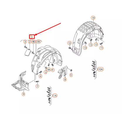 NEW AUDI A6 C7 FRONT RIGHT WHEEL HOUSING LINER 4G0821134D ORIGINAL