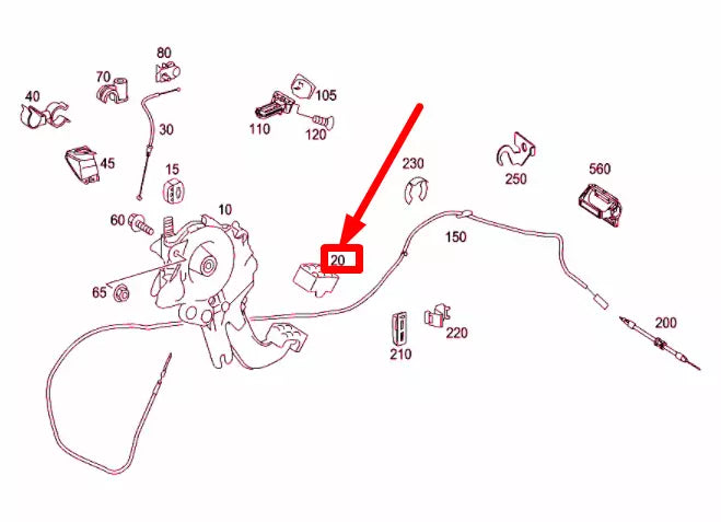 NEW MERCEDES-BENZ ML W164 PARKING BRAKE PEDAL PAD A1644270182