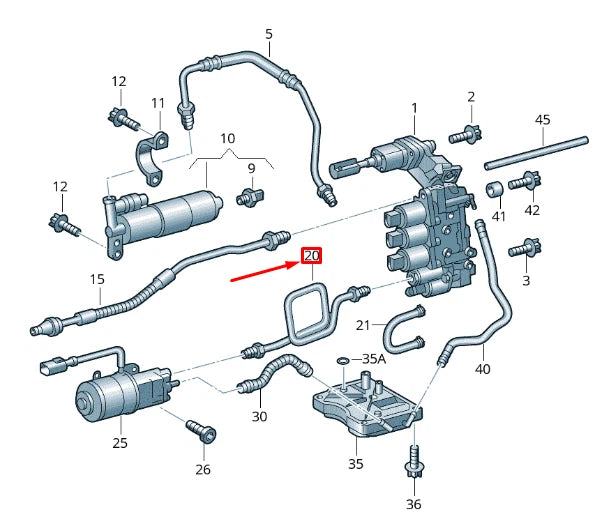 NEW VOLKSWAGEN CRAFTER 2F MK1 GEARBOX HYDRAULIC LINE 0B8325591C