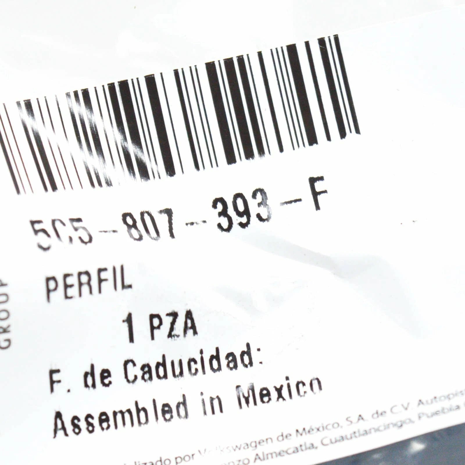 NEW VOLKSWAGEN BEETLE A5 REAR BUMPER LEFT GUIDE BRACKET 5C5807393F