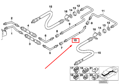 new bmw 5 e39 brake pipe 6755340 34326755340 original